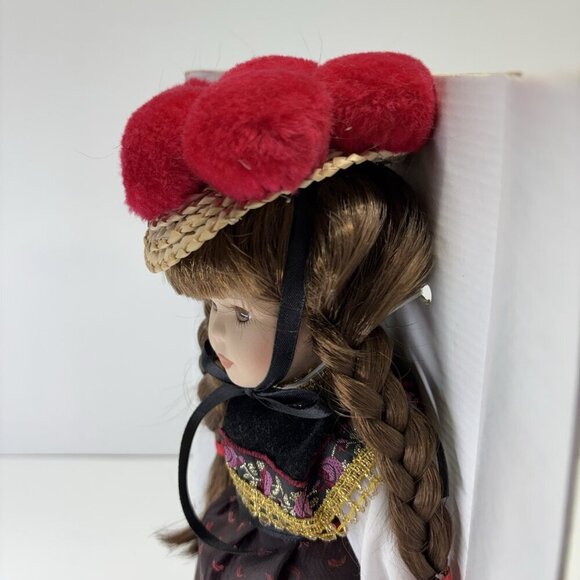 German Collectible Doll 13" Porzellan Puppe Porcelain Girl Doll - Picture 7 of 15